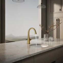 Single-handle bar sink faucet