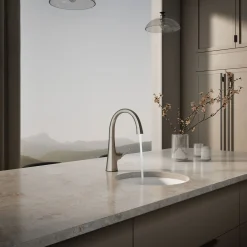 Single-handle bar sink faucet
