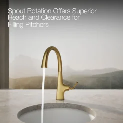 Single-handle bar sink faucet