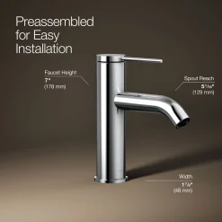 Single-handle bathroom sink faucet, 1.2 gpm