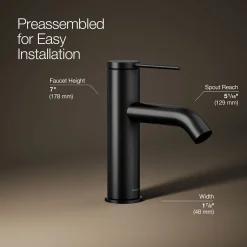Single-handle bathroom sink faucet, 1.2 gpm