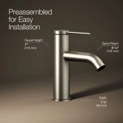 Single-handle bathroom sink faucet, 1.2 gpm