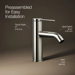 Single-handle bathroom sink faucet, 1.2 gpm