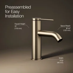 Single-handle bathroom sink faucet, 1.2 gpm