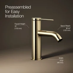 Single-handle bathroom sink faucet, 1.2 gpm