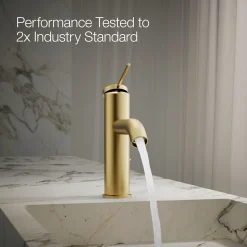 Single-handle bathroom sink faucet, 1.2 gpm