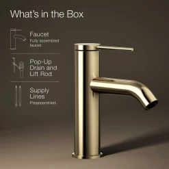 Single-handle bathroom sink faucet, 1.2 gpm