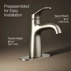 Single-handle bathroom sink faucet, 0.5 gpm