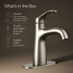 Single-handle bathroom sink faucet, 1.2 gpm