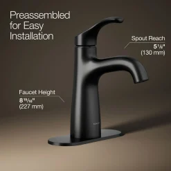 Single-handle bathroom sink faucet, 1.2 gpm