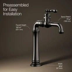 Single-handle bathroom sink faucet, 1.2 gpm