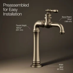 Single-handle bathroom sink faucet, 1.2 gpm
