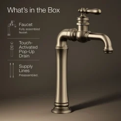 Single-handle bathroom sink faucet, 1.2 gpm