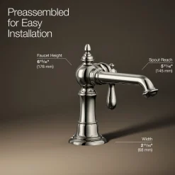 Single-handle bathroom sink faucet, 1.2 gpm