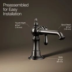 Single-handle bathroom sink faucet, 1.2 gpm