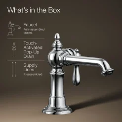 Single-handle bathroom sink faucet, 1.2 gpm