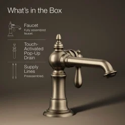 Single-handle bathroom sink faucet, 1.2 gpm