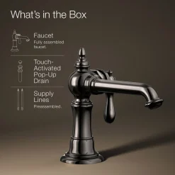 Single-handle bathroom sink faucet, 1.2 gpm