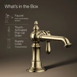 Single-handle bathroom sink faucet, 1.2 gpm