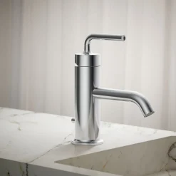 Single-handle bathroom sink faucet with Straight Lever handle, 1.2 gpm