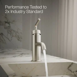 Single-handle bathroom sink faucet with Straight Lever handle, 1.2 gpm