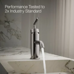 Single-handle bathroom sink faucet with Straight Lever handle, 1.2 gpm