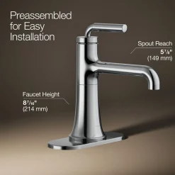 Single-handle bathroom sink faucet, 0.5 gpm