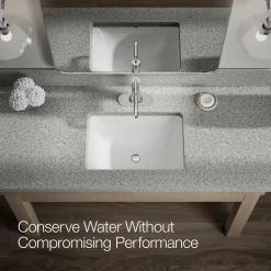 Single-handle bathroom sink faucet, 0.5 gpm