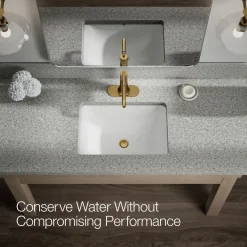 Single-handle bathroom sink faucet, 0.5 gpm