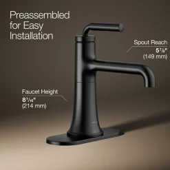 Single-handle bathroom sink faucet, 1.2 gpm