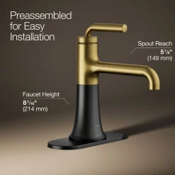 Single-handle bathroom sink faucet, 1.2 gpm