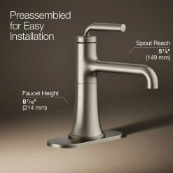 Single-handle bathroom sink faucet, 1.2 gpm