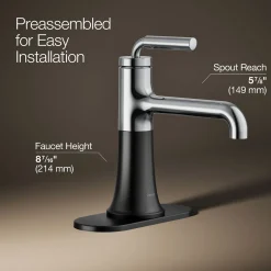 Single-handle bathroom sink faucet, 1.2 gpm