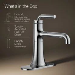 Single-handle bathroom sink faucet, 1.2 gpm