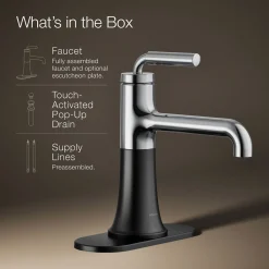 Single-handle bathroom sink faucet, 1.2 gpm