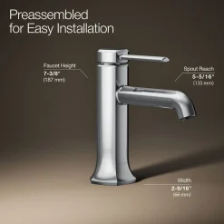Single-handle bathroom sink faucet, 1.2 gpm