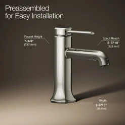 Single-handle bathroom sink faucet, 1.2 gpm