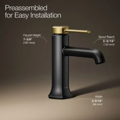Single-handle bathroom sink faucet, 1.2 gpm