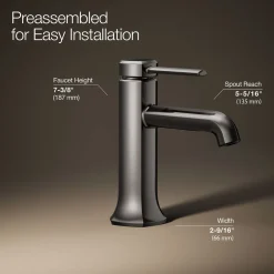 Single-handle bathroom sink faucet, 1.2 gpm