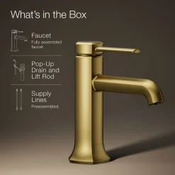 Single-handle bathroom sink faucet, 1.2 gpm