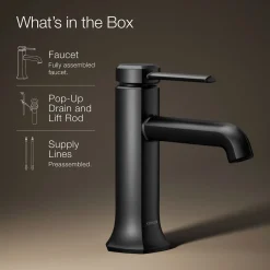 Single-handle bathroom sink faucet, 1.2 gpm