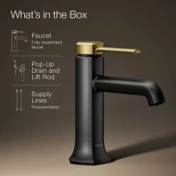 Single-handle bathroom sink faucet, 1.2 gpm