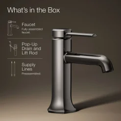 Single-handle bathroom sink faucet, 1.2 gpm