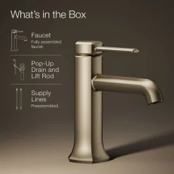 Single-handle bathroom sink faucet, 1.2 gpm