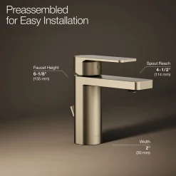 Single-handle bathroom sink faucet, 1.0 gpm