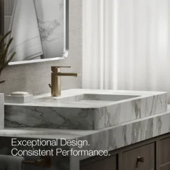 Single-handle bathroom sink faucet, 1.0 gpm