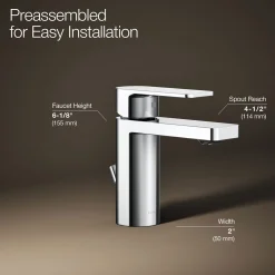 Single-handle bathroom sink faucet, 1.2 gpm