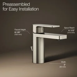 Single-handle bathroom sink faucet, 1.2 gpm