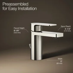 Single-handle bathroom sink faucet, 1.2 gpm