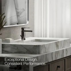 Single-handle bathroom sink faucet, 1.2 gpm